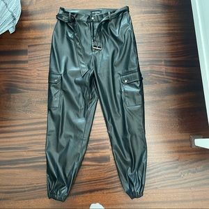 Kittenish Leather Joggers